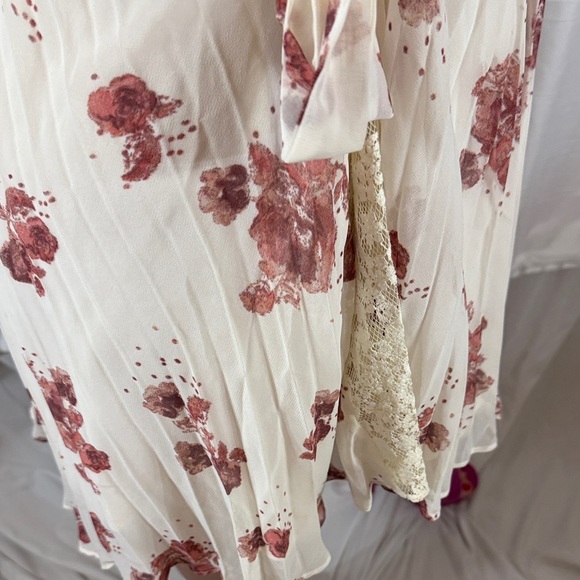 Free People Cream and Pink Floral Mini Dress - Picture 7 of 9